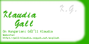 klaudia gall business card